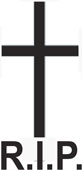 Latinsk kors RIP symbol